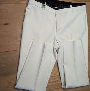 Banana Republic slim fit lined cream tuxedo pant